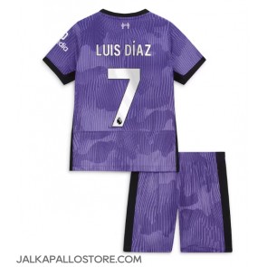 Liverpool Luis Diaz #7 Kolmaspaita Lapsille 2023-24 Lyhythihainen (+ shortsit)